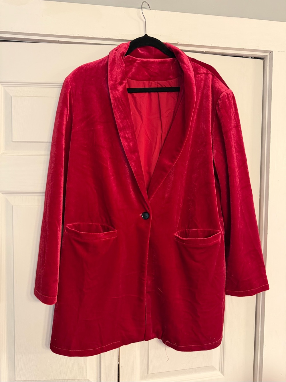 Hot pink Velvet Lounge Jacket blazer